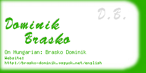 dominik brasko business card